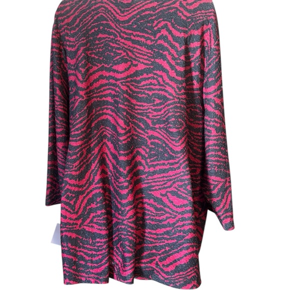 NWT FUSCIA/BLACK Cowl Neck Top PERFECT for FALL/WINTER 3X PLUS #CL - Picture 5 of 9